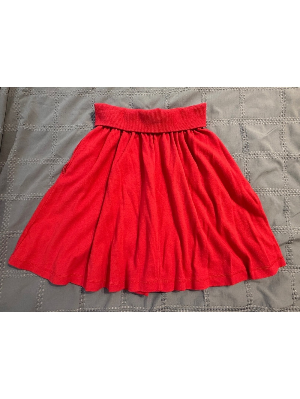 Esprit Sport Red Knit Skater Skirt Medium with Pockets